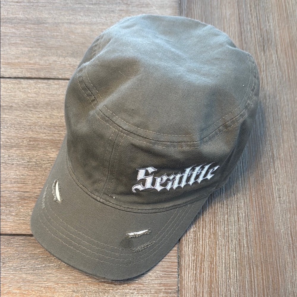 Seattle Olive Green Cap Fitted